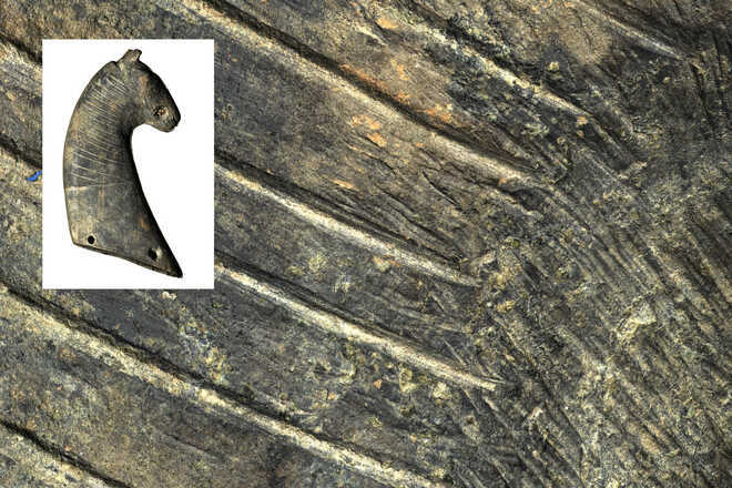 Bronze ornament detail with texture image