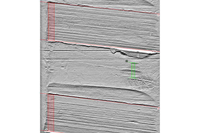 Characteristic ballistic areas on bullets. image